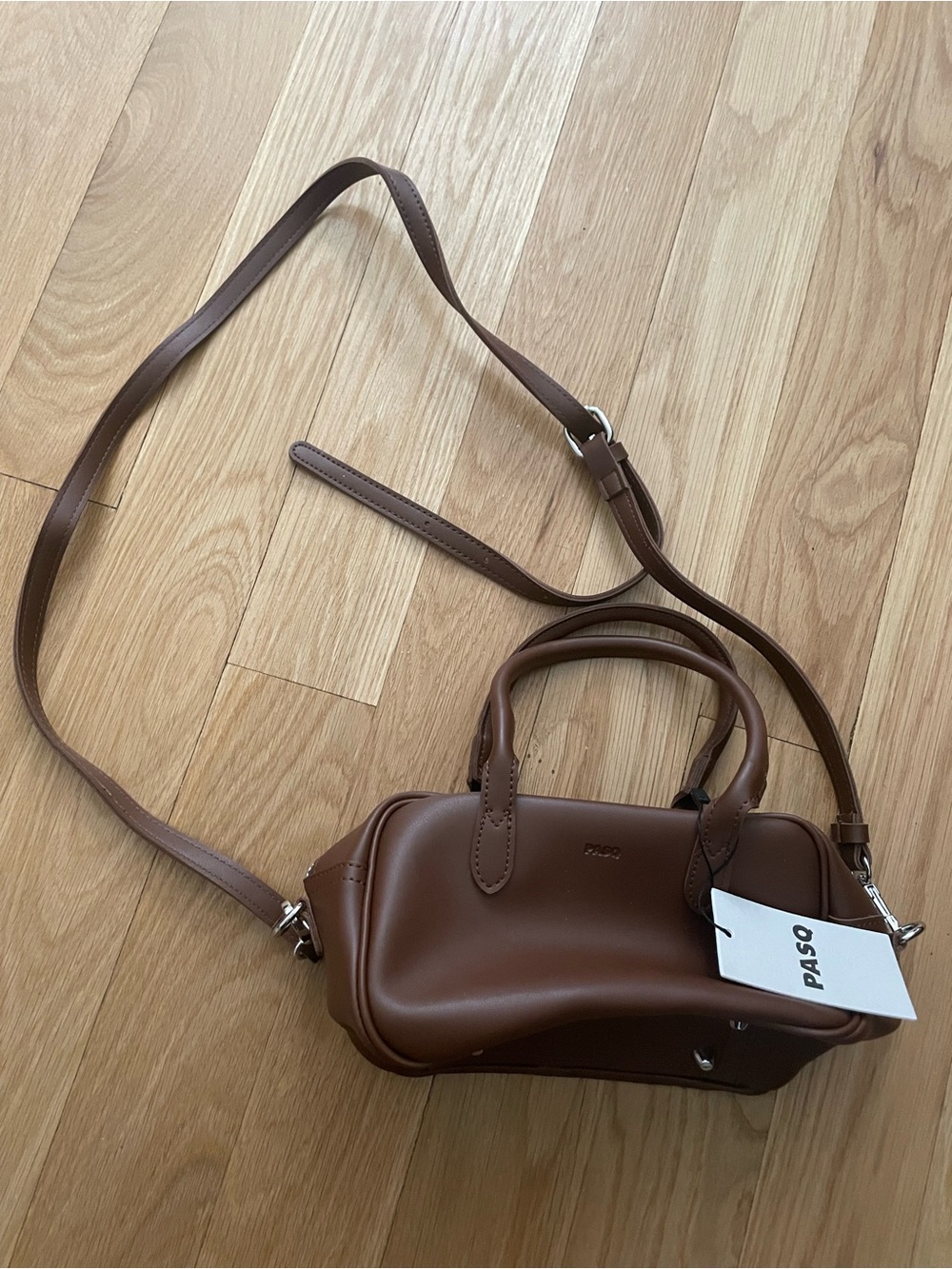Brown Leather Mini Crossbody Bag - Compact Everyday Style
